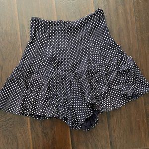 Vintage 90s Polka Dot High Waist Skirt-like Shorts (Sm)